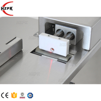 Machine d'étiquetage de bureau semi-adhésive HZPK pour boîtes à coins plats, étiquettes inviolables pour cartons