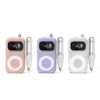 Polisseuse à ongles électrique rechargeable portable avec prise USB de vitesse 45000 tr/min