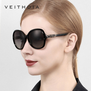 Veithdia Women's Polarized Sunglasses UV400 Round <b>Frame</b> TAC Lens Driving Fashion Sun Protection - Product Image 3