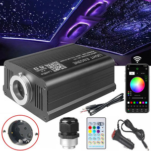 1000 pièces 16W RGBW scintillant <span class=keywords><strong>LED</strong></span> fibre optique Starlight tête d'affiche Kit <span class=keywords><strong>ciel</strong></span> <span class=keywords><strong>étoilé</strong></span> <span class=keywords><strong>voiture</strong></span> 3 mètres toit lumière ambiante App contrôle - Product Image 1