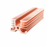 Radiateur de refroidissement en cuivre usiné CNC sur mesure OEM avec ailettes et trous de fixation pour CPU, GPU, LED et refroidissement électronique – Direct Usine
