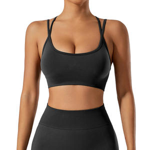 Soutien-gorge de sport sans couture Allure Body, col en U, dos croisé, pour la course à pied, le fitness, le yoga, vêtements de sport pour femmes, respirant, séchage rapide - Product Image 3