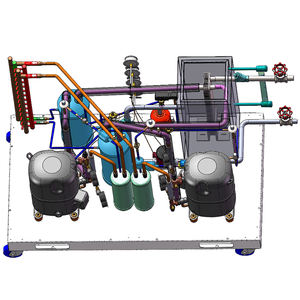 60 + 60kW כפולה קירור עיגולים הקבל מביא נמוך עלויות & קטן הירידה בלחץ יחיד בורג מדחס חום משאבת מחממי - Product Image 6