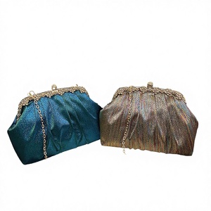 Bolso de Mano de Lujo de Alta Moda, Bolso de Noche con Cristales, Forro de Poliéster, Cierre Magnético, Correa de Cadena, Bolso para Mujer - Product Image 4