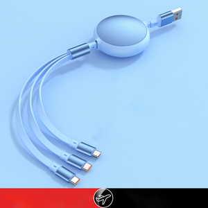 Câble Micro USB 3 en 1 rétractable en alliage d'aluminium de 1.2m, câble de charge rapide pour téléphone portable de type C - Product Image 2