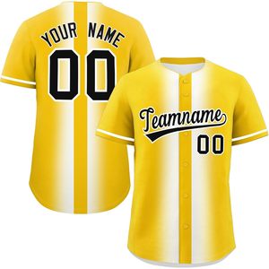 Custom Gradient Baseball Jersey Personalized Button <b>Down</b> Unisex Adult Breathable Sublimated Team Name Number Logo - Product Image 1