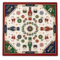 Tapete de Juego de Mahjong Americano Personalizado para Halloween, 80x80cm, Tela Suave con Base de Goma Antideslizante, para 4 Jugadores, OEM, ODM, Venta al Por Mayor