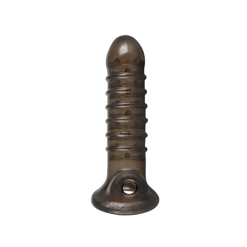Nuovo pene del manicotto vibrante del giocattolo del sesso per l'inargement del pene e l'eiaculazione ritardano l'ingrandimento e l'ingrandimento del preservativo del pene