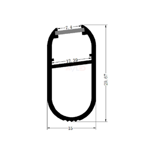 15*30mm 6063 T5 aleación anodizada acabado aluminio LED perfil mate plata personalizable Led tira perfil con servicio de corte - Product Image 1