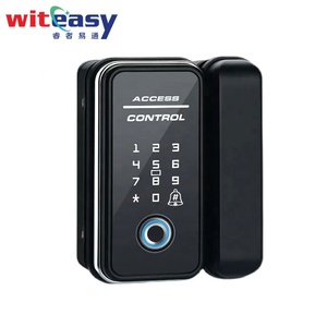 Serratura per porta a battente in vetro senza fili con sensore a semiconduttore e tastiera a sfioramento - Product Image 1