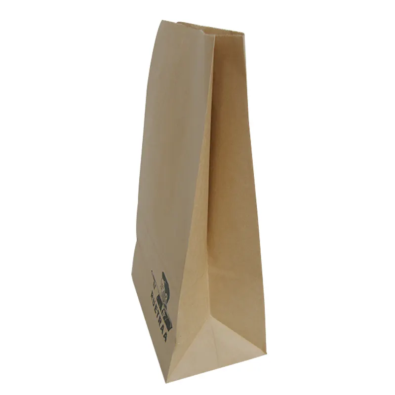 도매 사용자 정의 저렴한 식품 포장 브라운 크래프트 종이 빵 가방 허용 사용자 정의 기름기 방지 식품 종이 가방