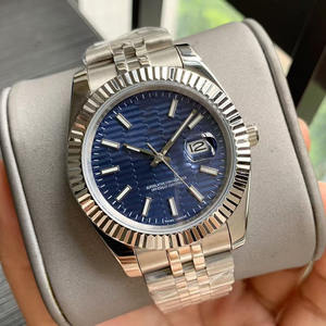 2836 다이아몬드 세팅 야광 스테인리스 스틸 남성용 기계식 시계 - Product Image 6