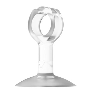 Tope de puerta de silicona transparente, pequeño, para montaje en suelo, diseño minimalista, fácil instalación, para protección de la manija de la puerta - Product Image 1