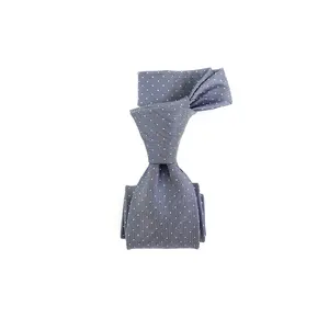 Cravate classique haut de gamme de chine, fait à la main, bleu, blanc, tissé, mode formelle, vente en gros, Slim, hommes, points, soie Pure, cravates d'affaires, 7cm