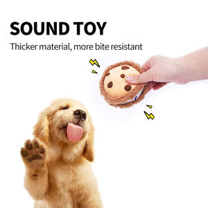 Produttore all'ingrosso Logo personalizzato cigolante gelato cane peluche giocattolo Pet fornitore - Product Image 2