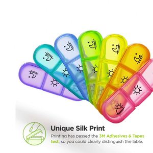 Boîte à pilules portable personnalisée avec logo, 3 prises par jour, en plastique - Product Image 2