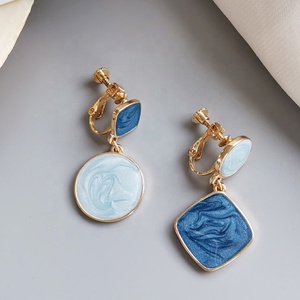 Luxury Women's Classic Alloy Plating <strong>Earrings</strong> with Geometric Design for Anniversary-Popular Styles Wholesale Bulk Gifts - Product Image 1