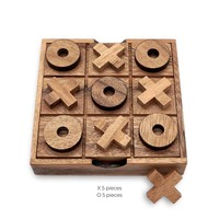XO Triple Board Game-Puzzle éducatif en bois pour deux joueurs à jouer l'un contre l'autre Idéal pour les parents et les enfants