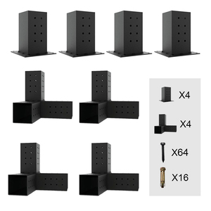 Ngoài trời bằng thép không gỉ bằng gỗ pergola chân đế <span class=keywords><strong>4x4</strong></span> 30 độ pergola Góc chân đế - Product Image 2