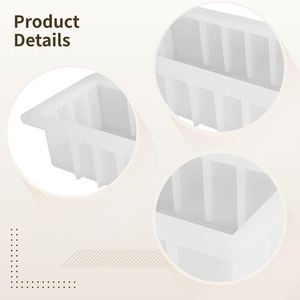 Moules à savon rectangulaires en silicone faits à la main, non toxiques, écologiques, pour savon de 8*3.5*2.5 pouces, résistants au four - Product Image 3