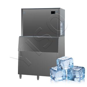 Machine à glaçons commerciale YISO certifiée CE, 1000 kg/24h, glaçons transparents, refroidissement par air et eau, en acier inoxydable, pour restaurant - Product Image 1