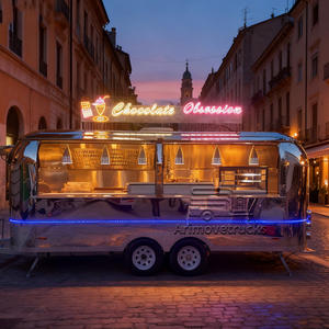Mini Food Truck per Street Food con Attrezzature per Waffle, Gelato, Crêpe, Dessert, Pancake e Ciambelle, Chiosco Mobile per Feste - Product Image 2
