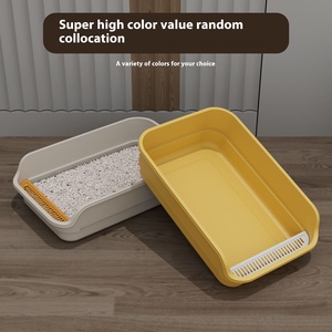 Gros Grand <span class=keywords><strong>Bac</strong></span> À Litière Pour Chat En Plastique <span class=keywords><strong>Pas</strong></span> <span class=keywords><strong>Cher</strong></span> Fournitures Pour Animaux Chiens Chats Toilette avec Caractéristiques Premium - Product Image 5
