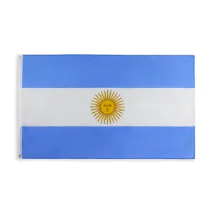 Nx热卖定制90 * 150厘米阿根廷国旗户外国旗数码印花聚酯国家定制国旗