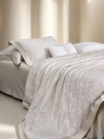 Parure de lit de luxe en jacquard pour couette en coton, réversible toutes saisons, 600 fils/cm², style européen moderne pour la maison et l'hôtel
