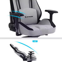 Chaise de jeu ergonomique pivotante moderne personnalisée avec hauteur réglable, tissu robuste pour utilisation sur ordinateur