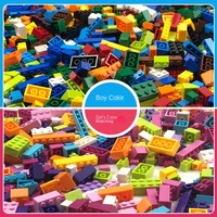 Vente en gros de 500/1000 pièces de blocs de construction en plastique ABS, briques de construction DIY, blocs d'assemblage, jouets cadeaux pour enfants