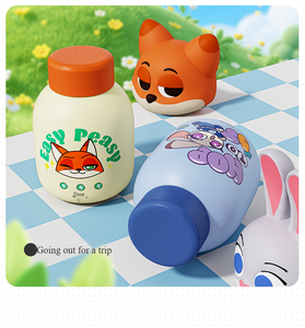 Gourde isotherme en acier inoxydable 316 pour enfants, motif dessin animé inspiré de Zootopia, avec <span class=keywords><strong>poignée</strong></span> et couvercle à paille, portable - Product Image 6