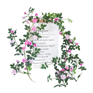 Guirlande de roses artificielles Bai Yong en soie, fleurs roses, blanches, violettes claires, rouges, décoration de mariage, fabrication artisanale par moulage par injection - Product Image 4