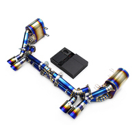 Pipa Knalpot Titanium BK untuk PORSCHE 911 997.1/997.2 Carrera 4S 3.6L3.8L 2004-2012 Catback Muffler Vacuum Valve Ujung Biru Bakar