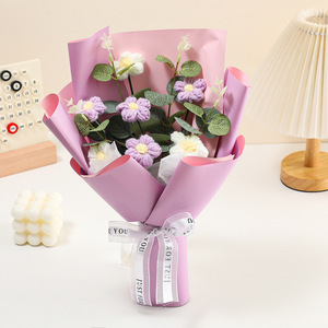 Cadeau personnalisé pour la fête des mères, bouquet de fleurs fait main, cadeau pour la Saint-Valentin, fleur au crochet - Product Image 5