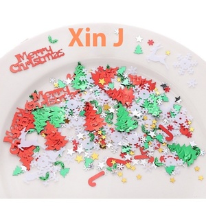 Christmas Series Mixed <b>Sequin</b> DIY Jewelry <b>Material</b> Beads Snowflake Christmas Tree Clothing Decoration Accessories Made of PET - Product Image 5