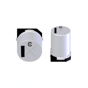 Condensateur de surface 470 µF CAP ALUM 470UF 20% 25V SMD CEE1E471MCB10A5F2 - Product Image 1