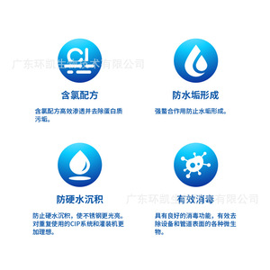 Agente de limpieza a base de cloro Huankai, fórmula alcalina para la limpieza de equipos y tuberías - Product Image 1