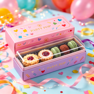 <span class=keywords><strong>Boîte</strong></span> <span class=keywords><strong>à</strong></span> pain en kraft écologique avec fenêtre transparente pour l'emballage de desserts, gâteaux et pâtisseries, vente en gros - Product Image 4