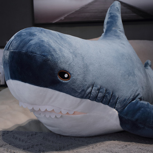 Coussin Doux et Adorable en Peluche Requin Rayé <span class=keywords><strong>Super</strong></span> Doux avec Rembourrage en Coton PP 120cm Broderie Cadeau Populaire pour la Saint-Valentin - Product Image 5