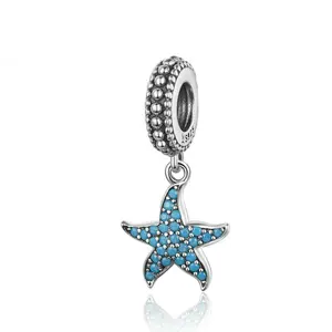 定制时尚珠宝精致925纯银海洋系列海星吊坠魅力