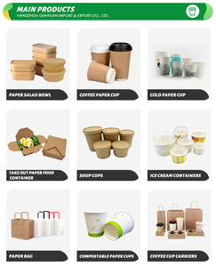 Thực phẩm màu trắng takeout <span class=keywords><strong>container</strong></span> Kraft Giấy dùng một lần vuông tròn giấy bát với nắp đậy rõ ràng cho salad bánh sandwich trái cây - Product Image 6