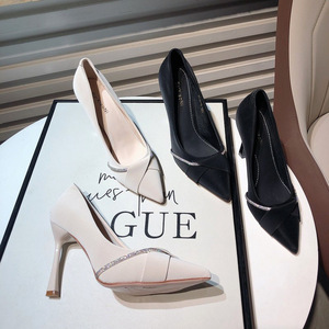 2026 New Summer Women Pointed Toe Thin <b>Stiletto</b> Slip On High Heels High-End Professional Work Bridesmaid Dress Shoes - Product Image 4
