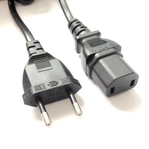 Cable de Alimentación Negro de 1.2m ENEC KEMA 2.5a 250v C17 H03VVH2-F 2*0.75mm2 - Product Image 1
