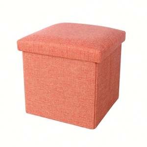 Comfortable <b>Storage</b> Ottoman Foot Rest Folding Footstool <b>Bench</b> for Living Room - Product Image 3