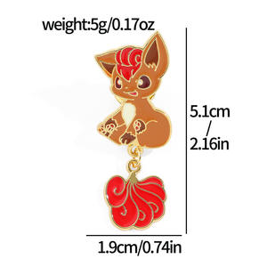 Broche bonito de anime para mulheres, broche de anime de liga metálica esmaltada de desenho animado com 9 desenhos, jogo de vídeo, com alfinetes para homens - Product Image 2