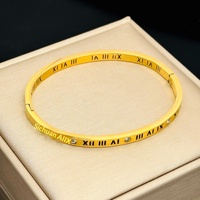 Bracelet en acier titane, élégant et original, les lettres romaines ne se décolorent pas. Bracelet pour femme, style homme
