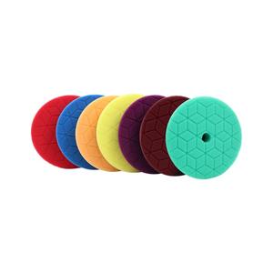 Spons pemoles mobil 5 inci 6 inci, spons penyemir cakram poliester lapisan kristal <span class=keywords><strong>velcro</strong></span> untuk mobil - Product Image 5