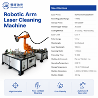 Machine de nettoyage au laser pulsé pour l'élimination de la rouille, de la peinture et des oxydes sur les pièces métalliques 300W/500W