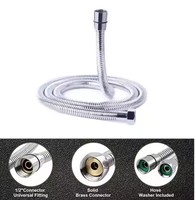 Tuyau de douche flexible en PVC argenté de haute qualité au design moderne pour douche à main et bidet de salle de bain
